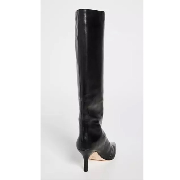 $650 Loeffler Randall Women's Whitney Heel Tall Leather Pull On Boot Black 6.5 - Picture 3 of 14